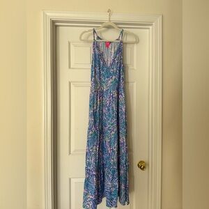 Lilly Pulitzer Maribella Halter Maxi Dress Lilac We Mermaid It